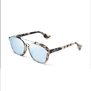 Christian Dior Abstract Square Blue Mirrored Sunglasses - Authentic